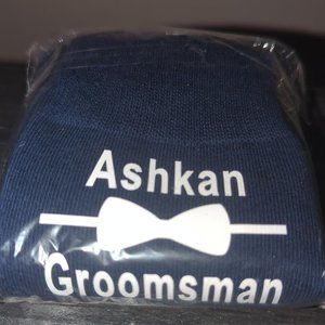 Ashkan Groomsman, Navy Blue, Crew Socks
